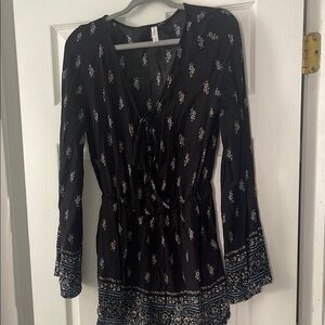 Long Sleeve Floral Romper